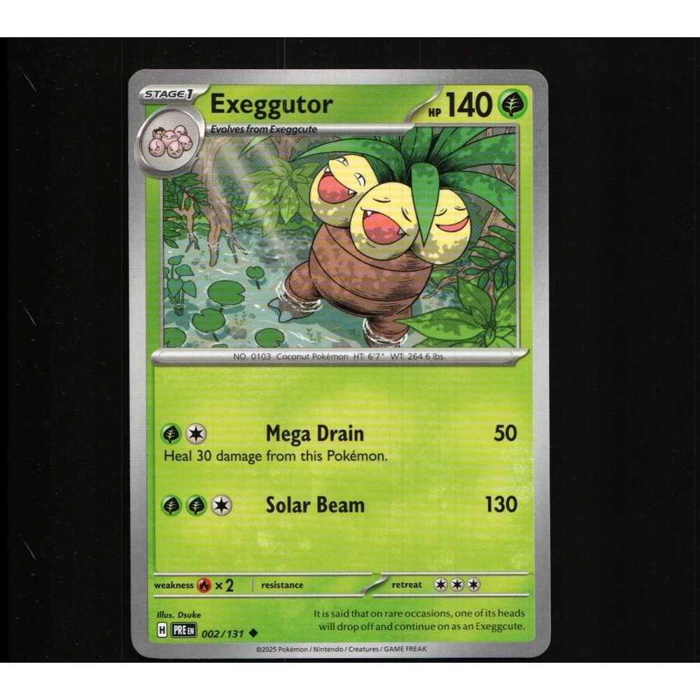 2025 Pokemon Prismatic Evolutions Exeggutor #002/131 Uncommon NM PRE EN